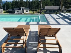 Gartenliege Akazienholz Hellbraun Rollbar Cesana