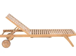 Gartenliege Akazienholz Hellbraun Rollbar Cesana