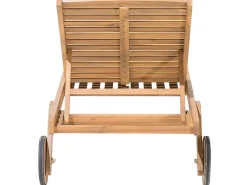Gartenliege Akazienholz Hellbraun Rollbar Cesana
