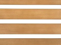 Gartenliege Akazienholz Hellbraun Auflage Dunkelblau-Beige Gestreift Rollbar Java