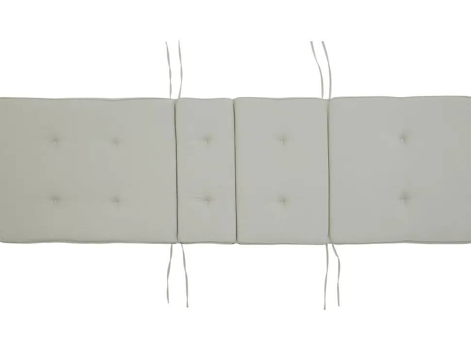 Gartenliege Akazienholz Hellbraun Auflage Grau-Beige Rollbar Java
