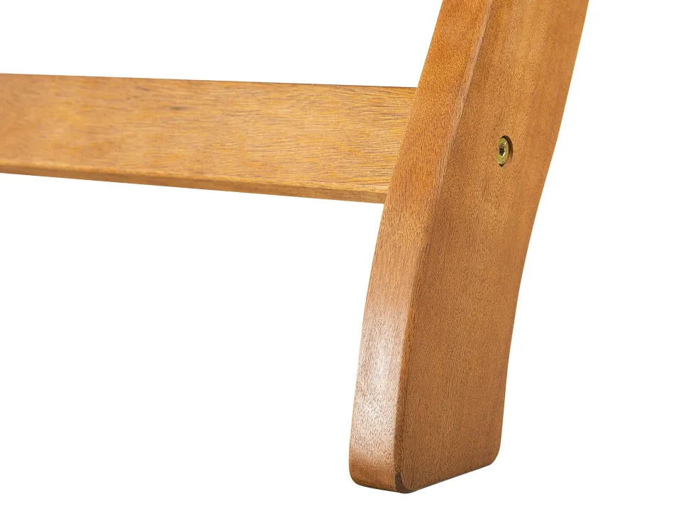 Gartenliege Akazienholz Hellbraun Auflage Graphitgrau Rollbar Java