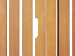 Gartenliege Akazienholz Hellbraun Auflage Blau Rollbar Java