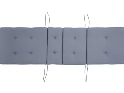 Gartenliege Akazienholz Hellbraun Auflage Blau Rollbar Java