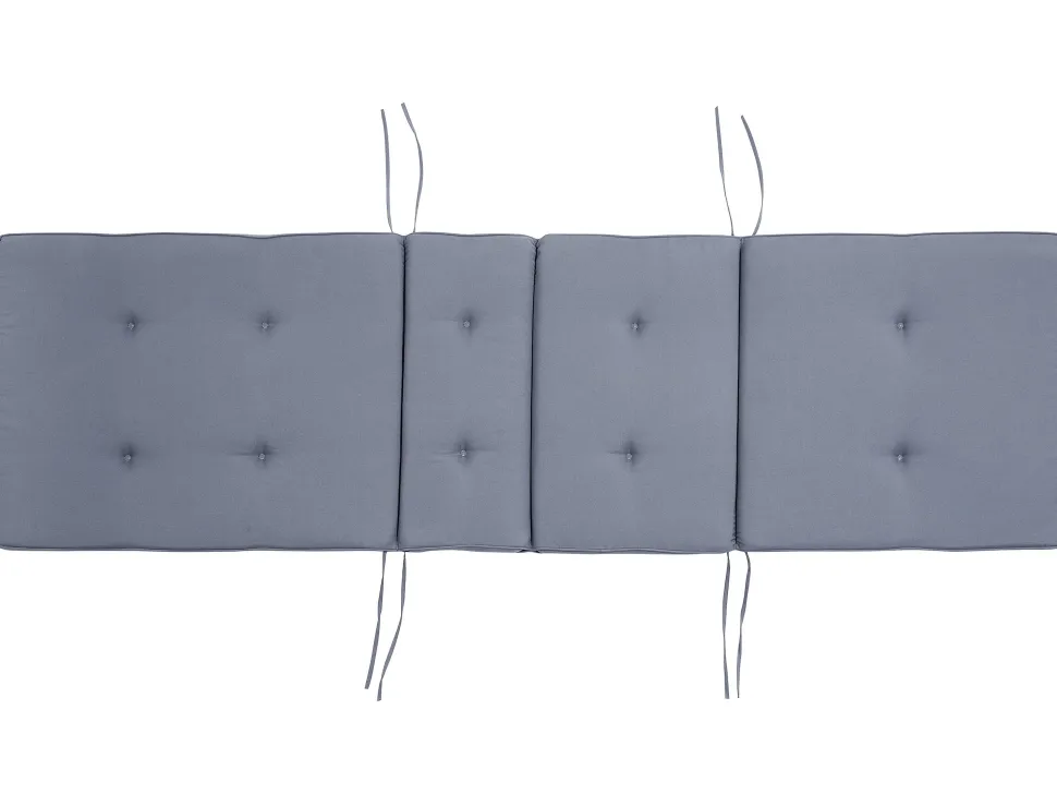 Gartenliege Akazienholz Hellbraun Auflage Blau Rollbar Java