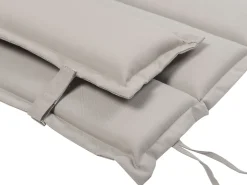 Gartenliege Akazienholz Hellbraun Auflage Taupe Brescia