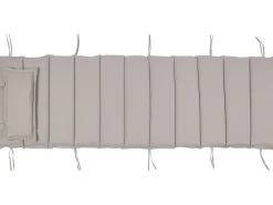 Gartenliege Akazienholz Hellbraun Auflage Taupe Brescia