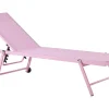 Gartenliege Aluminium Textilbespannung Rosa Portofino