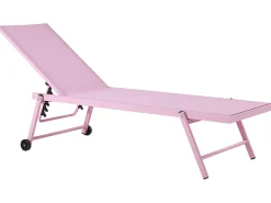 Gartenliege Aluminium Textilbespannung Rosa Portofino