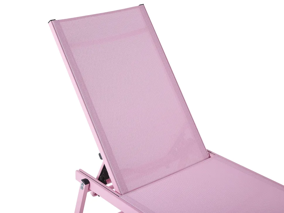 Gartenliege Aluminium Textilbespannung Rosa Portofino