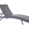 Gartenliege Aluminium Textilbespannung Dunkelgrau Amelia
