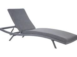 Gartenliege Aluminium Textilbespannung Dunkelgrau Amelia