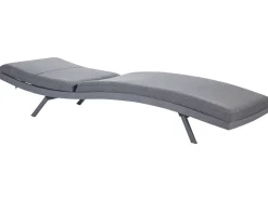 Gartenliege Aluminium Textilbespannung Dunkelgrau Amelia