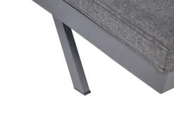 Gartenliege Aluminium Textilbespannung Dunkelgrau Amelia