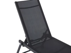Gartenliege Aluminium Textilbespannung Schwarz Portofino