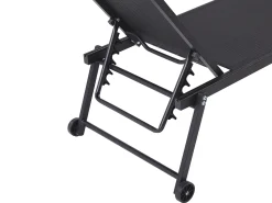 Gartenliege Aluminium Textilbespannung Schwarz Portofino
