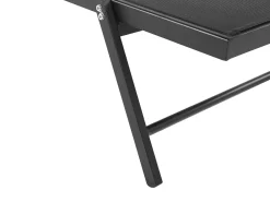 Gartenliege Aluminium Textilbespannung Schwarz Portofino