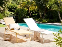 Gartenliege Aluminium Textilbespannung Gelb Portofino