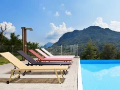 Gartenliege Aluminium Textilbespannung Gelb Portofino