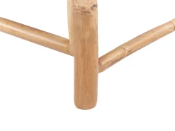 Gartenliege Bambusholz Hellbraun Auflage Cremeweis Ligure