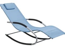 Gartenliege Blau Textil Schaukelfunktion Carano