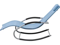 Gartenliege Blau Textil Schaukelfunktion Carano