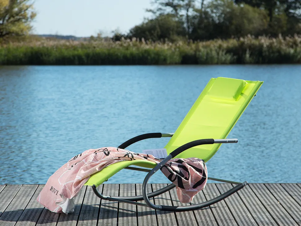 Gartenliege Limettengrun Textil Schaukelfunktion Carano