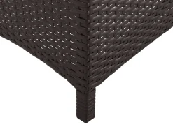 Gartenliege Rattan Braun Auflage Weis Vasto