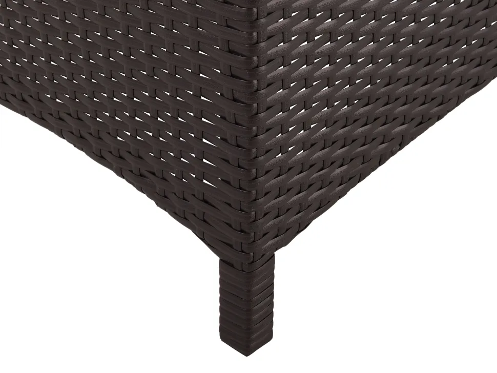 Gartenliege Rattan Braun Auflage Weis Vasto