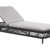 Gartenliege Rattan Grau Osini