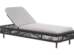 Gartenliege Rattan Grau Osini