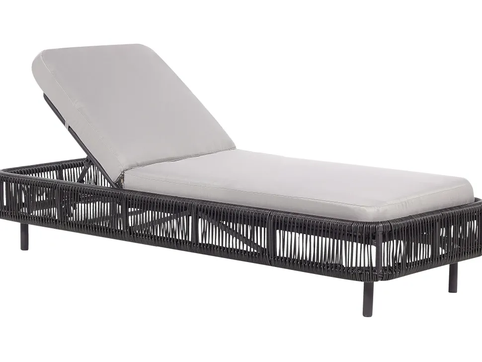 Gartenliege Rattan Grau Osini