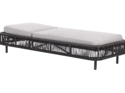 Gartenliege Rattan Grau Osini