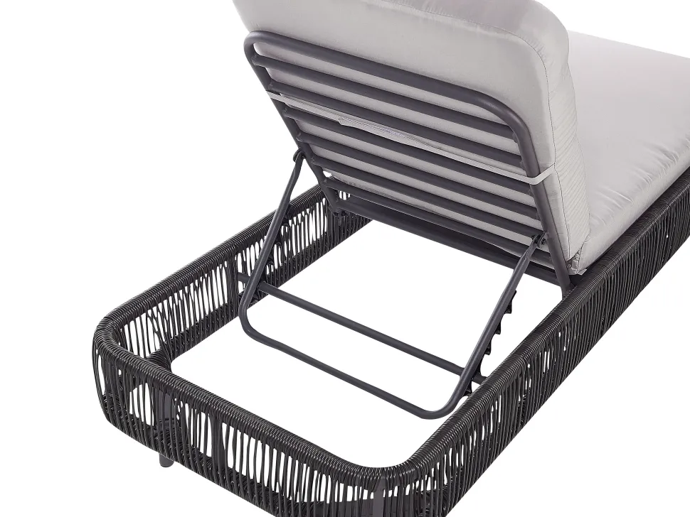 Gartenliege Rattan Grau Osini