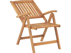 Gartenmöbel Set Akazienholz 6-Sitzer Rechteckig Auflagen Cremeweis Java