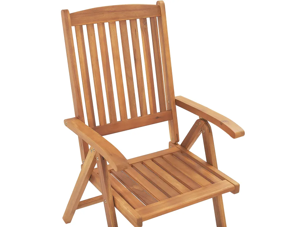 Gartenmöbel Set Akazienholz 6-Sitzer Rechteckig Auflagen Terracotta Java