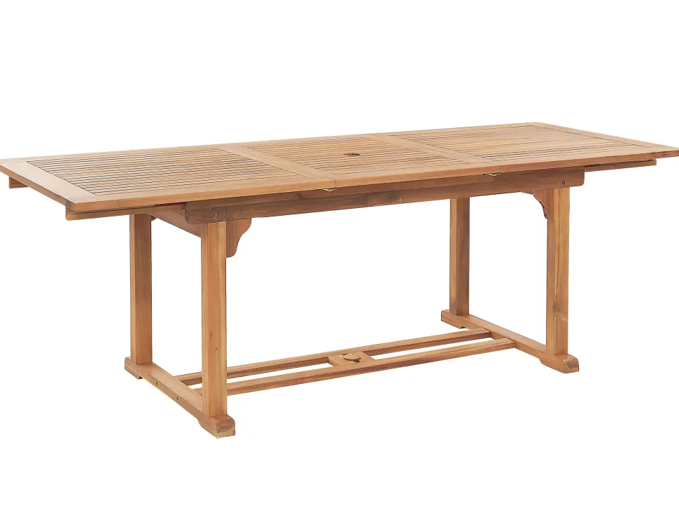 Gartenmöbel Set Akazienholz 6-Sitzer Rechteckig Auflagen Terracotta Java