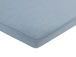 Gartenmöbel Set Akazienholz Hellbraun 8-Sitzer Auflagen Blau Sassari