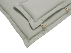 Gartenmöbel Set Akazienholz 6-Sitzer Rechteckig Auflagen Grau-Beige Toscana