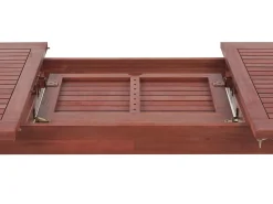 Gartenmöbel Set Akazienholz 6-Sitzer Rechteckig Auflagen Grau-Beige Toscana