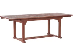 Gartenmöbel Set Akazienholz 6-Sitzer Rechteckig Auflagen Terracotta Toscana