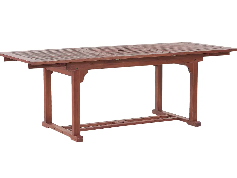 Gartenmöbel Set Akazienholz 6-Sitzer Rechteckig Auflagen Terracotta Toscana