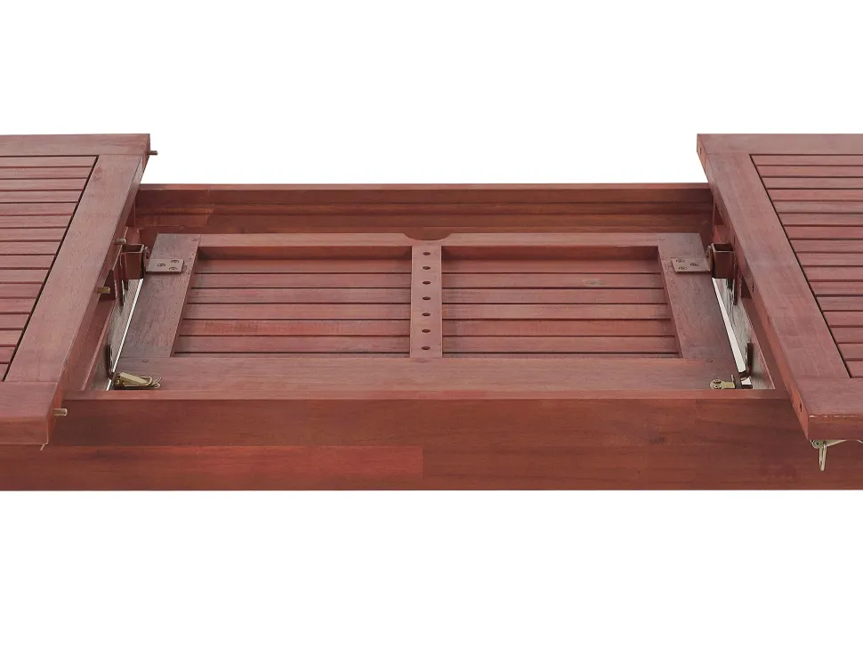 Gartenmöbel Set Akazienholz 6-Sitzer Rechteckig Auflagen Terracotta Toscana