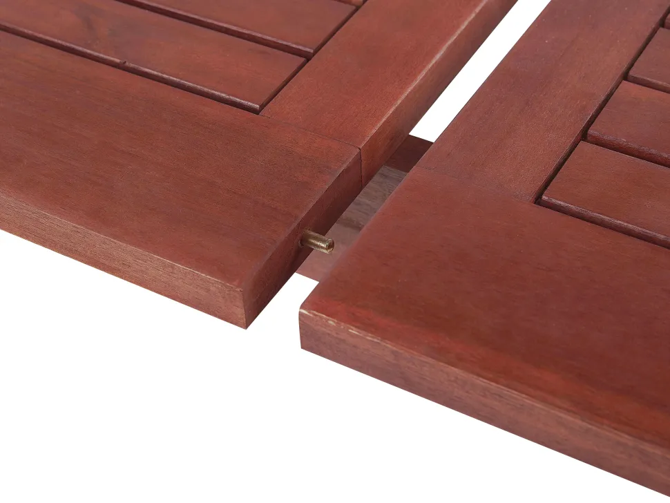 Gartenmöbel Set Akazienholz 6-Sitzer Rechteckig Auflagen Terracotta Toscana