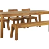 Gartenmöbel Set Akazienholz Hellbraun 6-Sitzer 5-Teilig Livorno