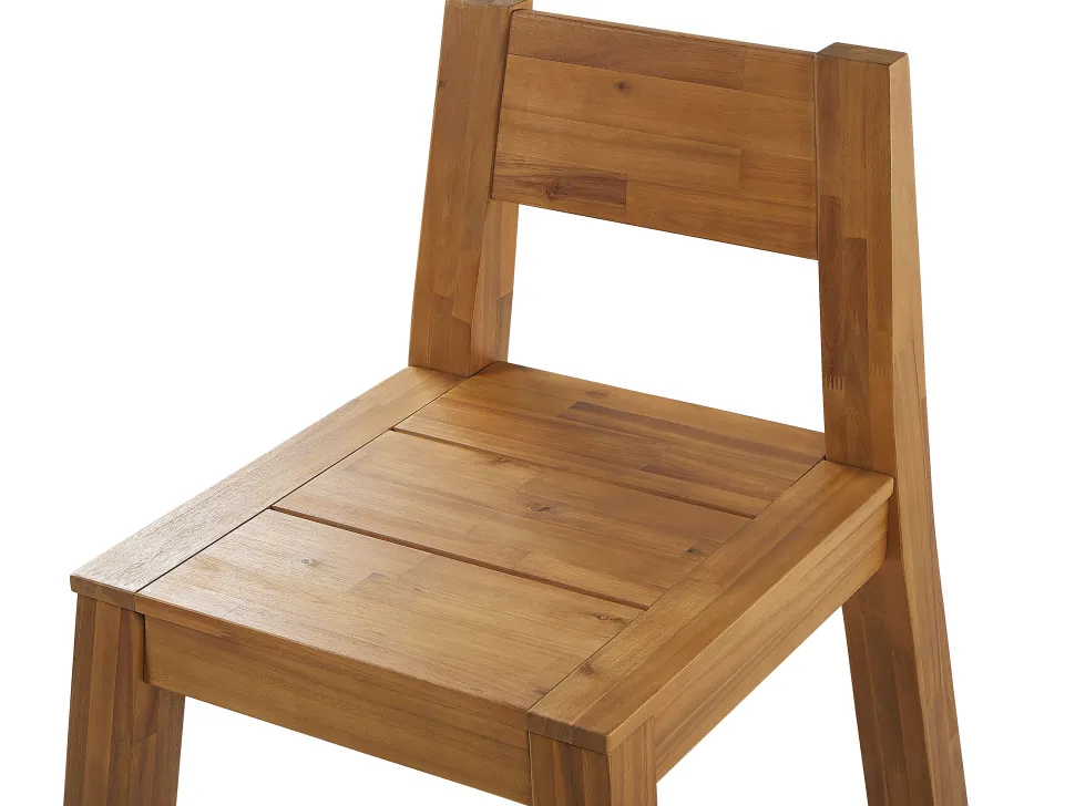 Gartenmöbel Set Akazienholz Hellbraun 6-Sitzer 5-Teilig Livorno