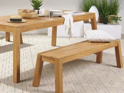 Gartenmöbel Set Akazienholz Hellbraun 6-Sitzer 5-Teilig Livorno