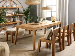 Gartenmöbel Set Akazienholz Hellbraun 6-Sitzer 5-Teilig Livorno