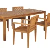 Gartenmöbel Set Akazienholz Hellbraun 4-Sitzer Baratti