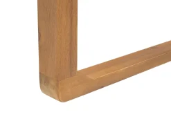 Gartenmöbel Set Akazienholz Hellbraun 6-Sitzer Auflagen Blau Sassari
